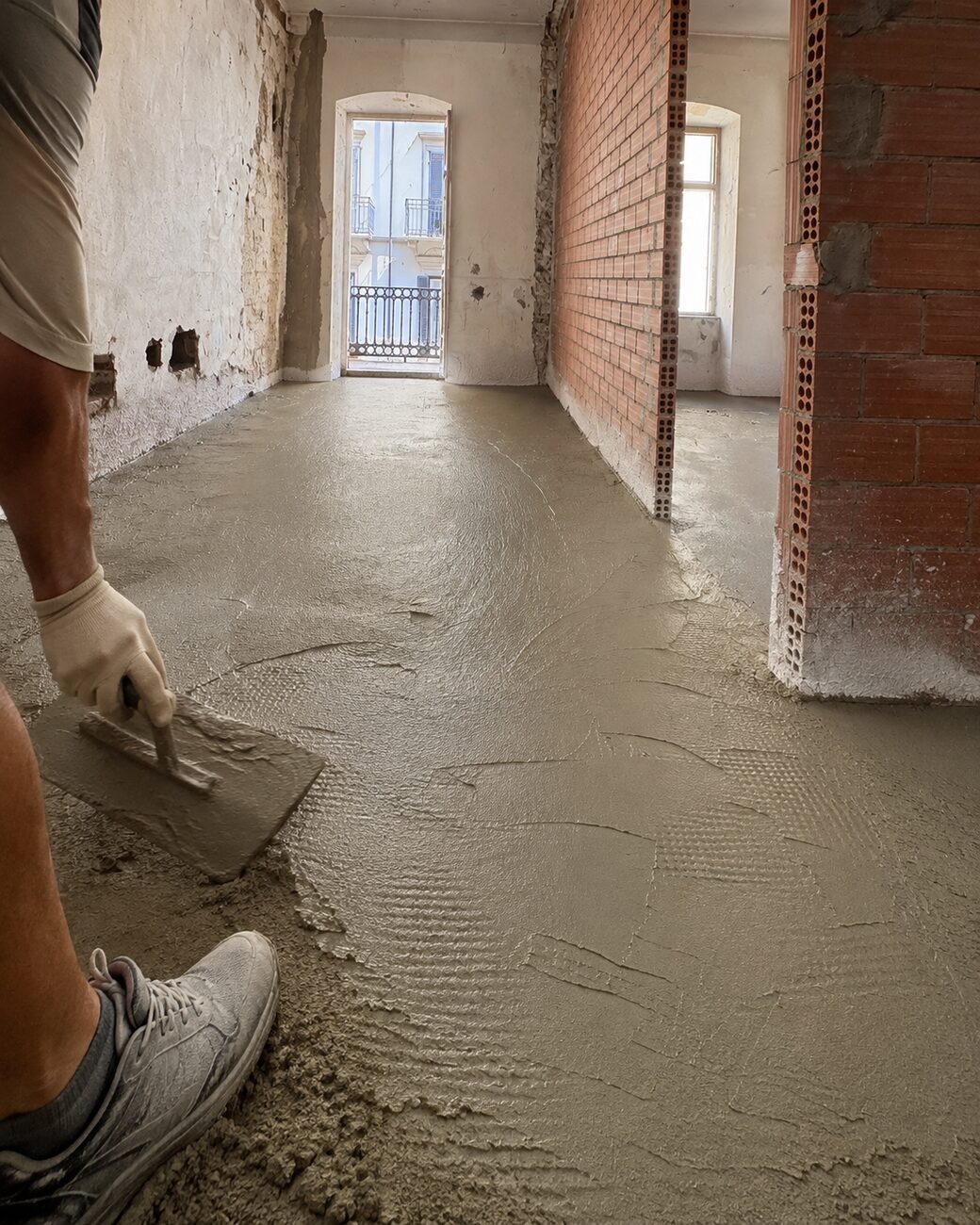 Appartamenti, pavimentazione: fase 6