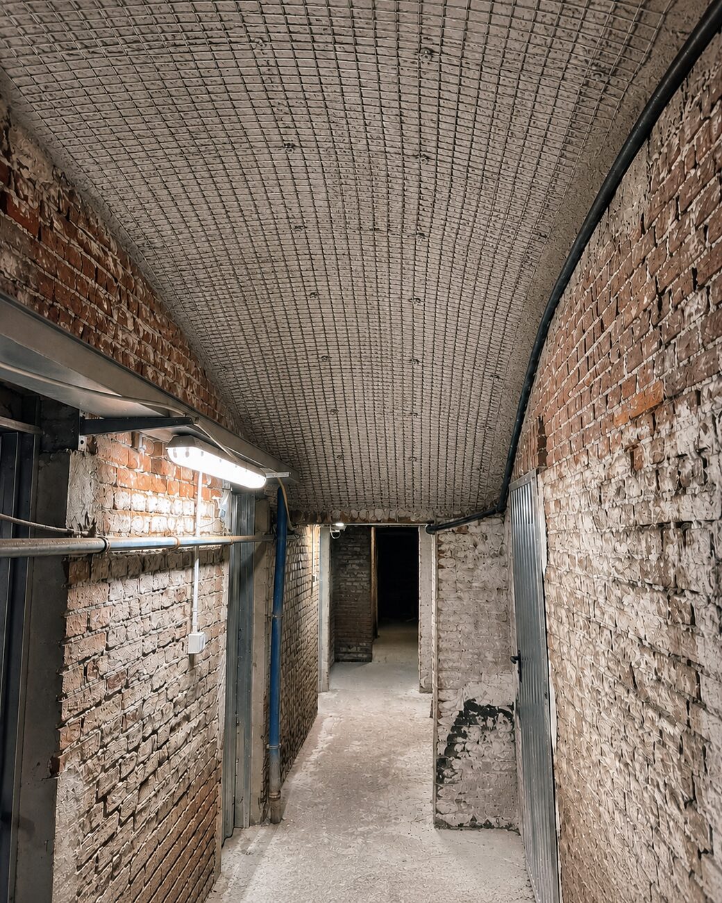 Cantine, soffitti: rete applicata alla volta